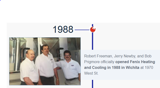 Fenix HVAC history is good marketing
