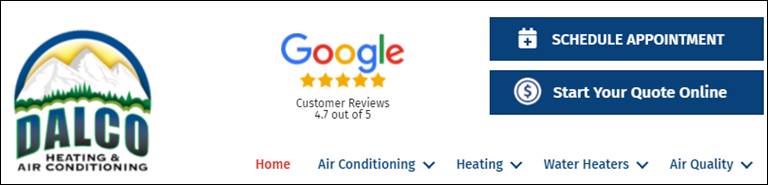 reviews on your homepage