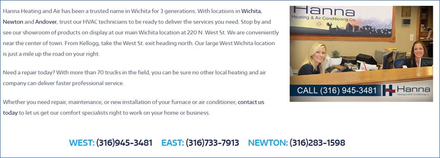  Hanna Heating and Air Conditioning