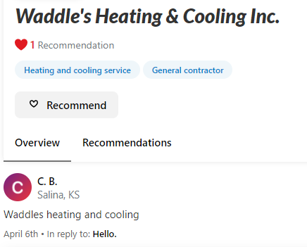 waddle's heating and cooling