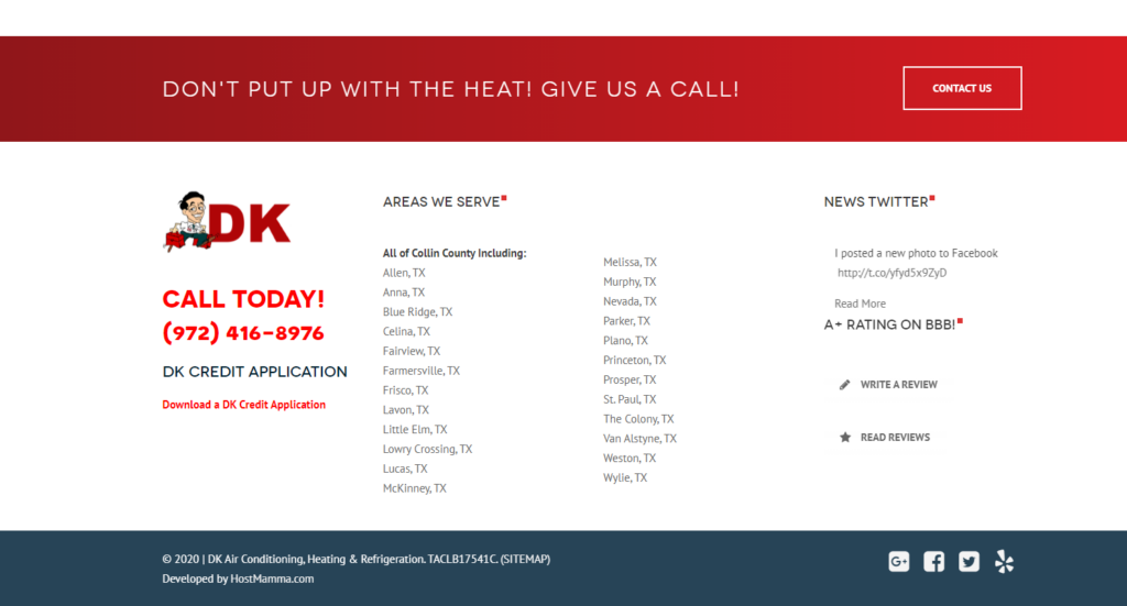 doorway pages example on hvac site
