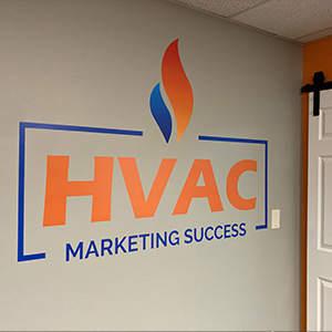 HVAC marketing success sign office